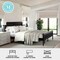 Martha Stewart Jax King Size Solid Wood Platform Bed w/Rattan Headboard and Footboard, No Box Spring Required, Blk MG-090022-K-BK-MS - alternate 3